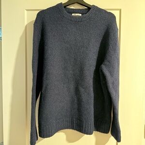 ZARA Navy Alpaca Blend Sweater Men’s XL Cozy Oversized
